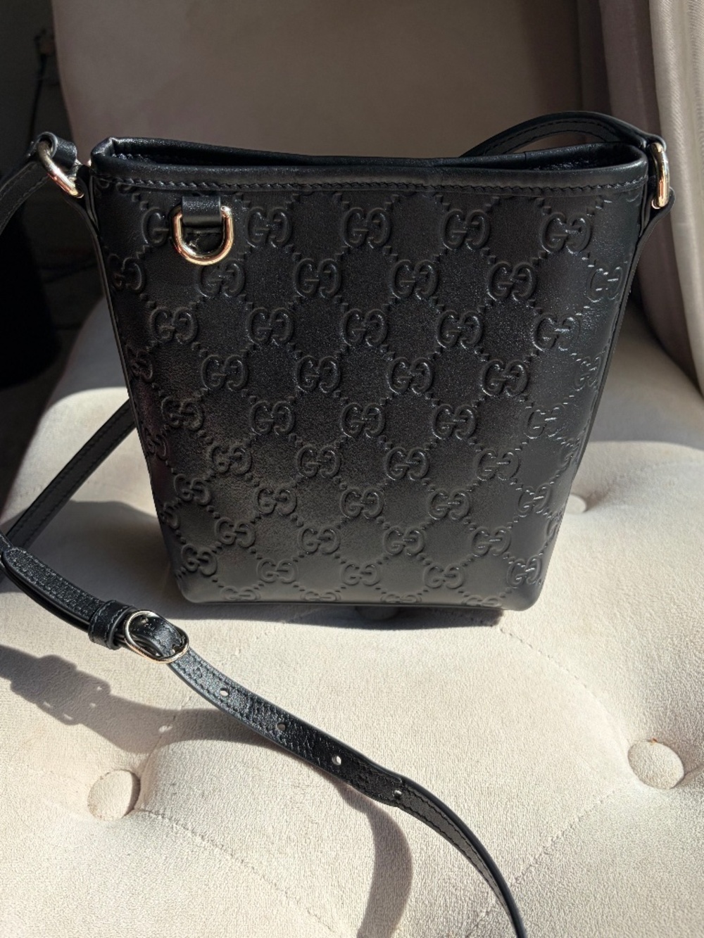 Gucci Emblem Nano Bucket Bag